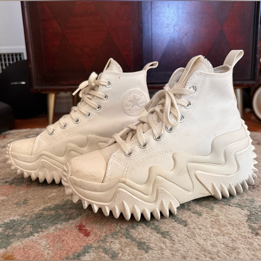 Converse White Platform Sneakers